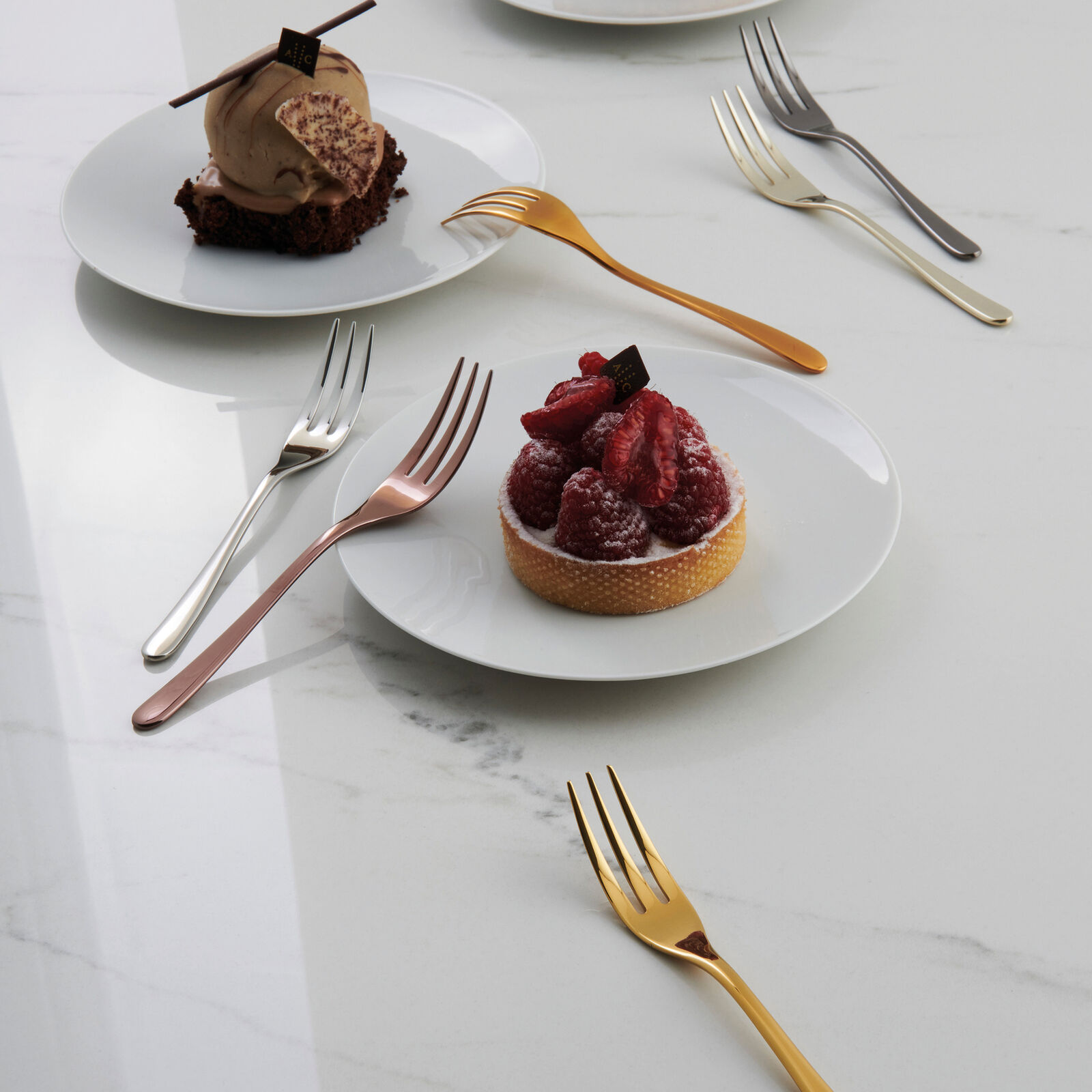 Set 6 forchette in Acciaio da Dessert Dolce Frutta Posate forchettina  aperitivo da Cucina